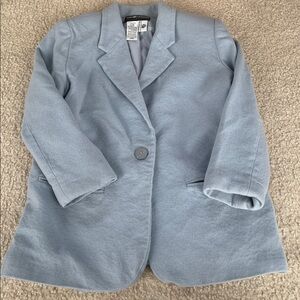 Sag Harbor Vintage Light Blue Wool Blazer Jacket - 100% Pure New Wool size 8P